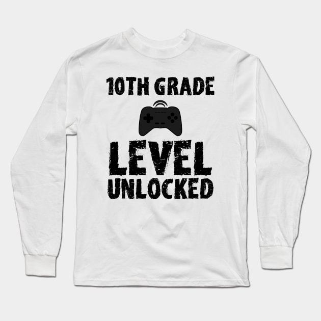 10th Grade Level Unlocked Long Sleeve T-Shirt by mareescatharsis